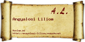 Angyalosi Liliom névjegykártya